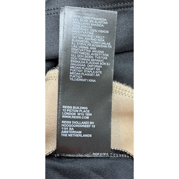 Reiss Silk Front Colorblock Vest In Nude/black Size Small Nordstrom Msrp 160$ - Picture 9 of 9